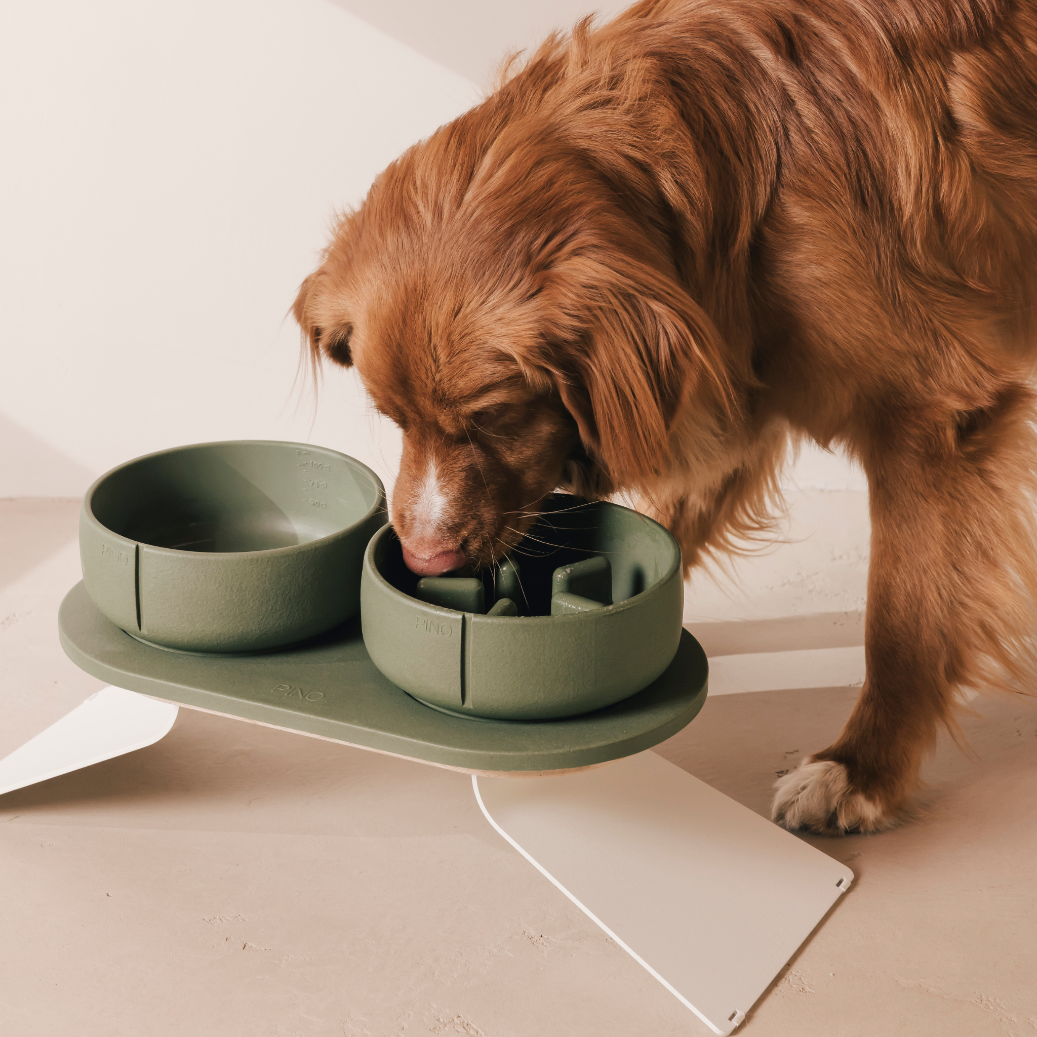 Handmade Slow Feeder Bowl for Dogs Crocodile Green