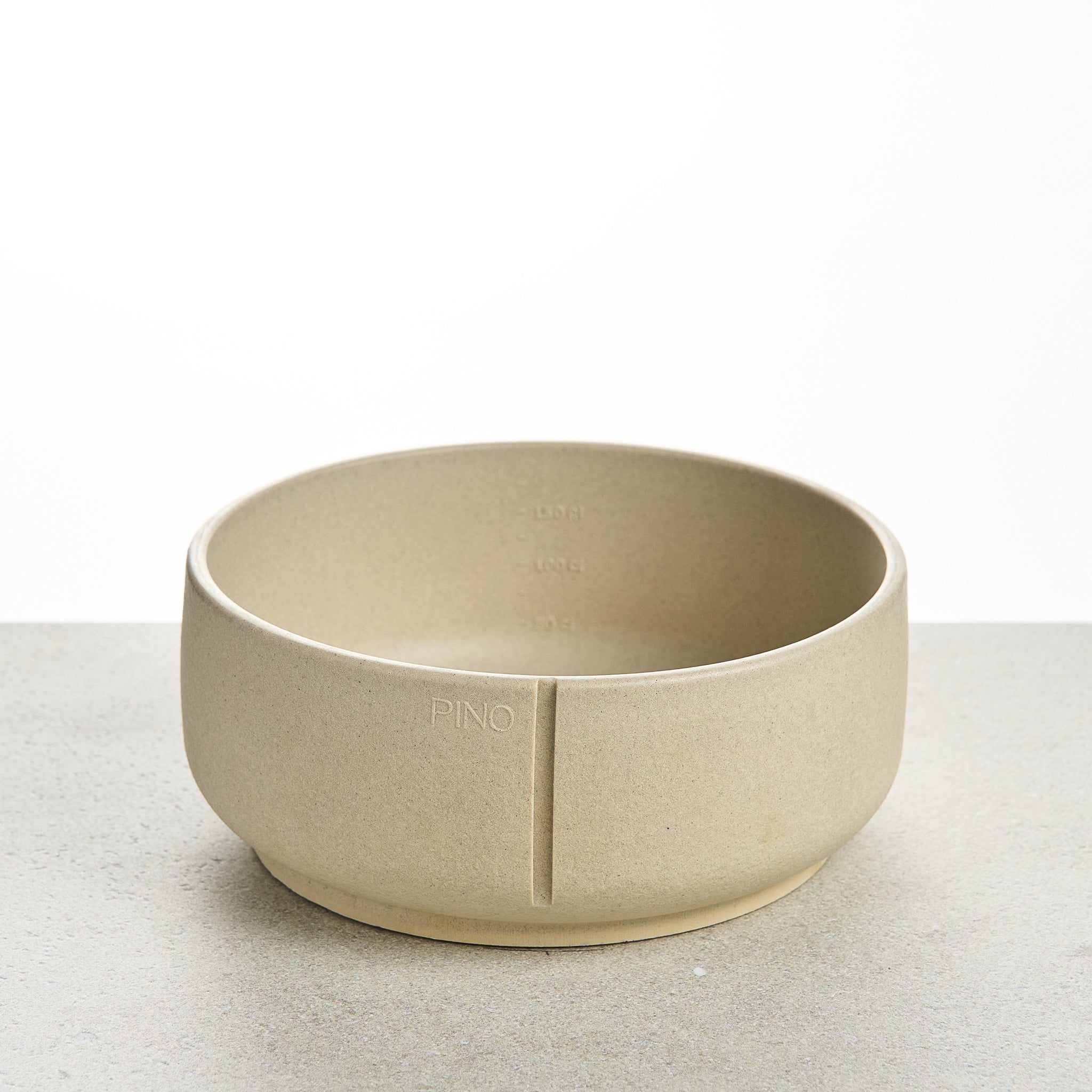 Handmade Classic Bowl for Dogs Owl Greige