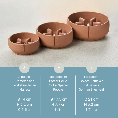 Handmade Slow Feeder Bowl for Dogs Salmon Terra