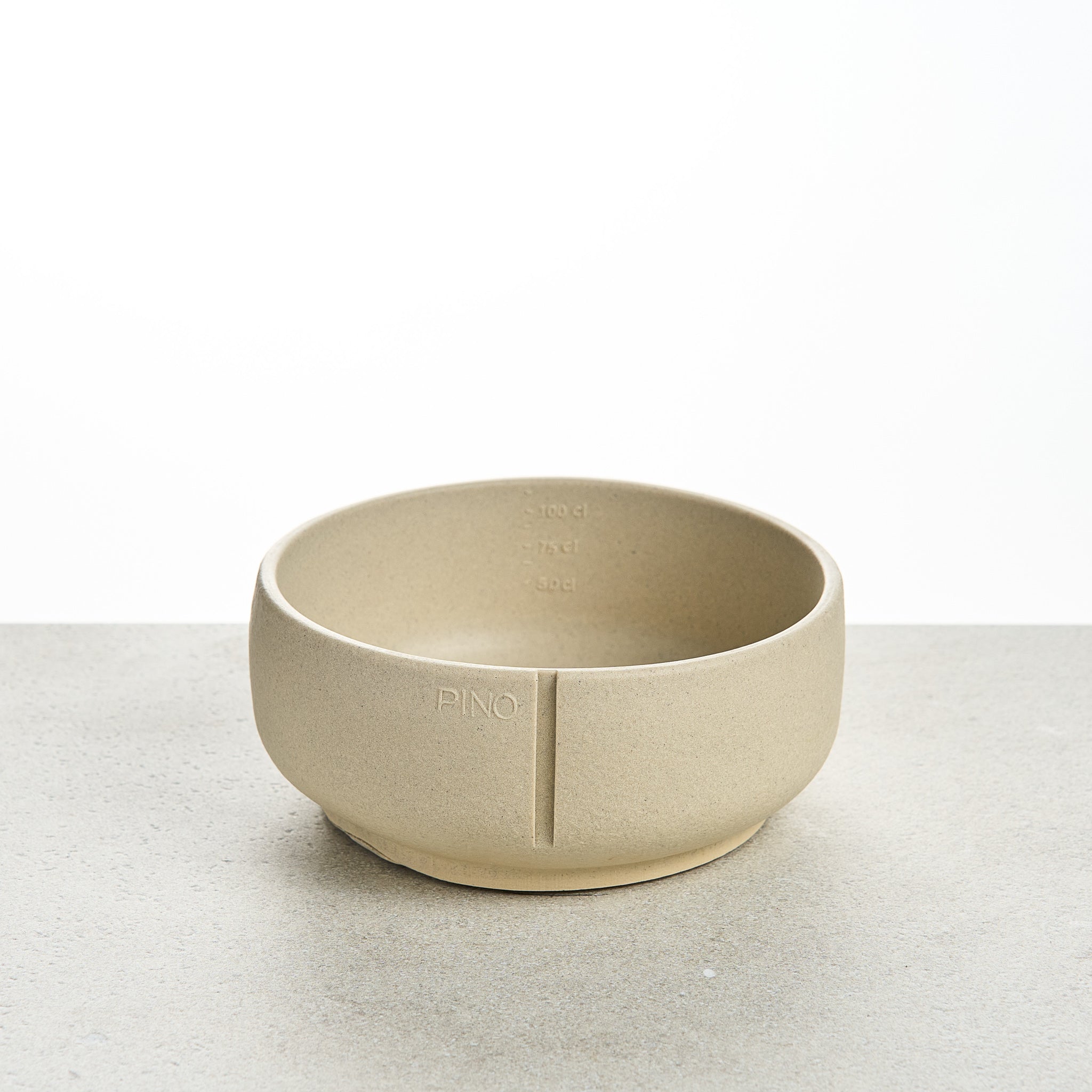 Handmade Classic Bowl for Dogs Owl Greige